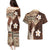 Samoa Teuila 2024 Couples Matching Puletasi and Hawaiian Shirt Samoan Siapo Pattern Brown Version