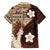 Samoa Teuila 2024 Family Matching Puletasi and Hawaiian Shirt Samoan Siapo Pattern Brown Version