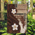 Samoa Teuila 2024 Garden Flag Samoan Siapo Pattern Brown Version