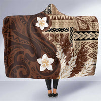 Samoa Teuila 2024 Hooded Blanket Samoan Siapo Pattern Brown Version LT05 One Size Brown - Polynesian Pride