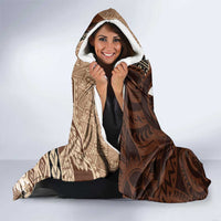 Samoa Teuila 2024 Hooded Blanket Samoan Siapo Pattern Brown Version LT05 - Polynesian Pride