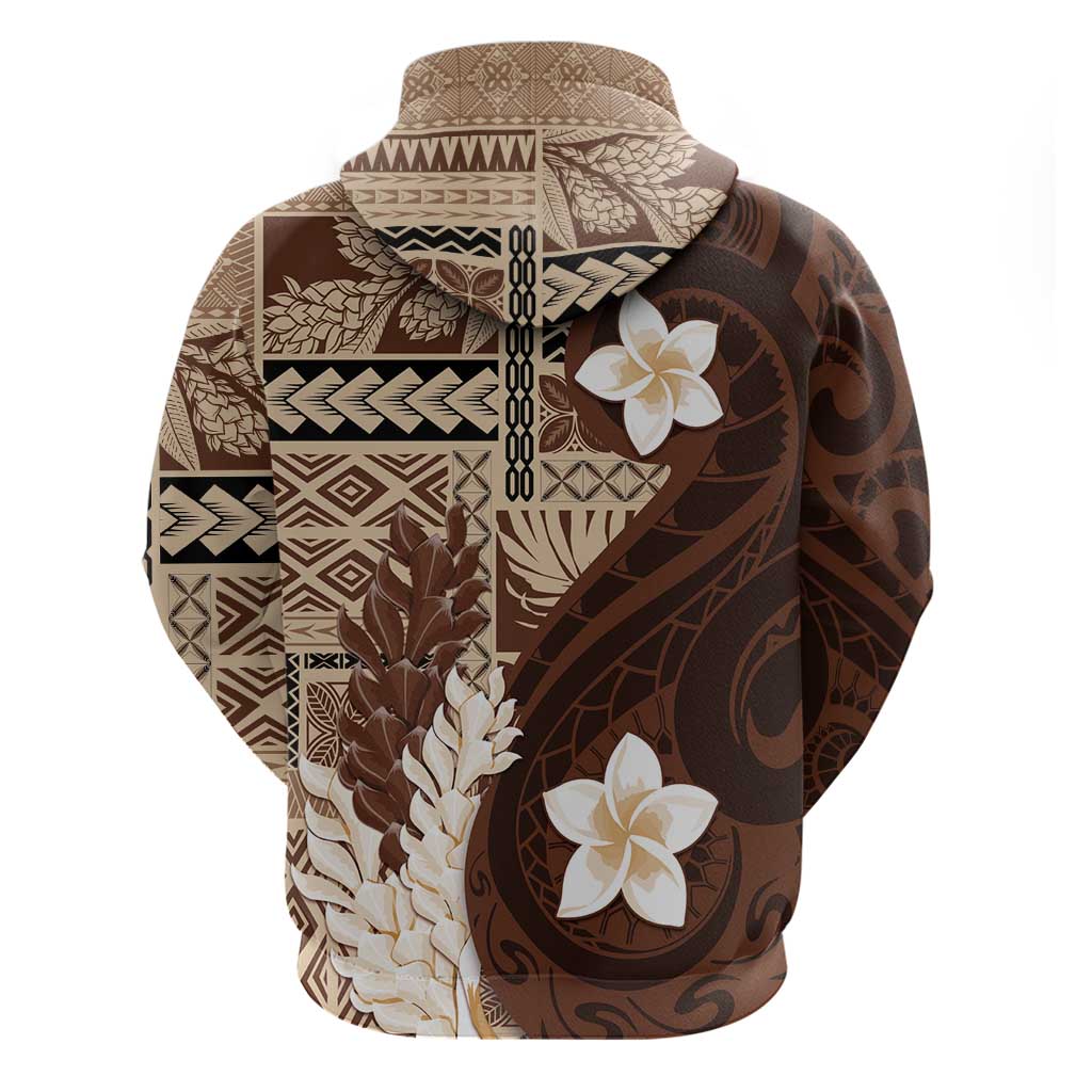 Samoa Teuila 2024 Hoodie Samoan Siapo Pattern Brown Version LT05 - Polynesian Pride