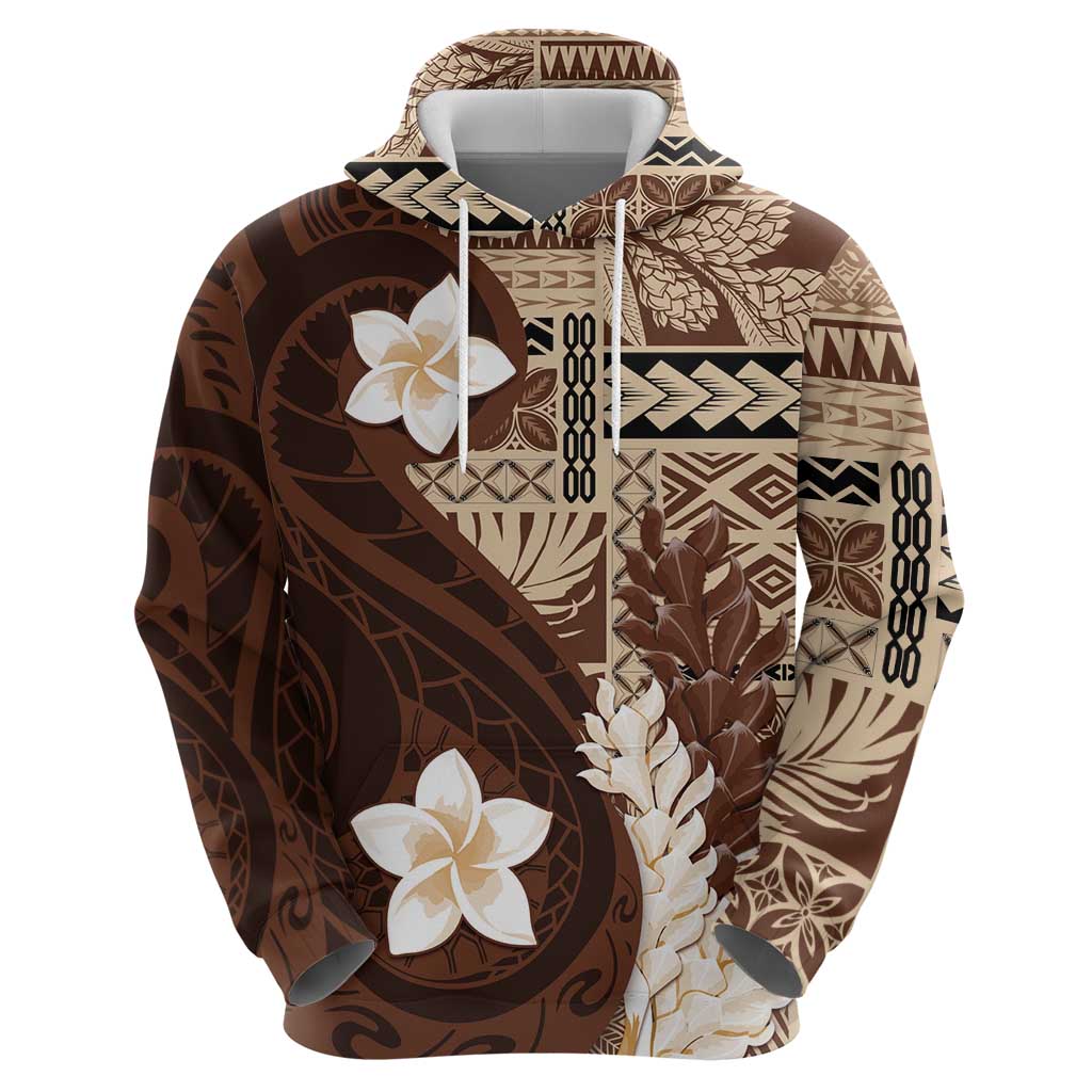 Samoa Teuila 2024 Hoodie Samoan Siapo Pattern Brown Version LT05 - Polynesian Pride