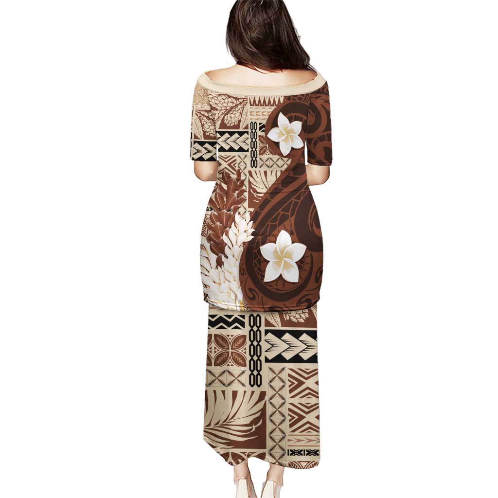Samoa Teuila 2024 Puletasi Samoan Siapo Pattern Brown Version LT05 - Polynesian Pride