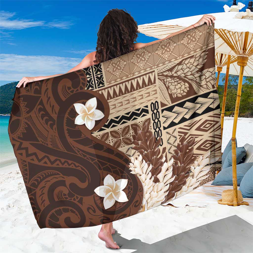 Samoa Teuila 2024 Sarong Samoan Siapo Pattern Brown Version LT05 One Size 44 x 66 inches Brown - Polynesian Pride