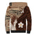 Samoa Teuila 2024 Sherpa Hoodie Samoan Siapo Pattern Brown Version