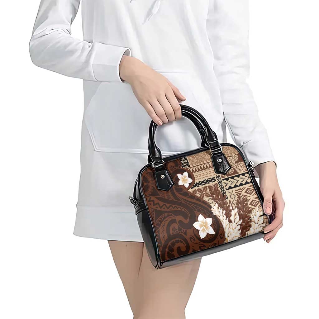 Samoa Teuila 2024 Shoulder Handbag Samoan Siapo Pattern Brown Version LT05 - Polynesian Pride