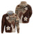 Samoa Teuila 2024 Zip Hoodie Samoan Siapo Pattern Brown Version