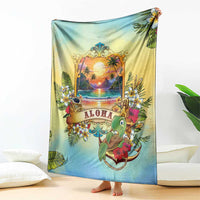 Aloha Hawaii Turtle Blanket Retro Style LT05 - Polynesian Pride
