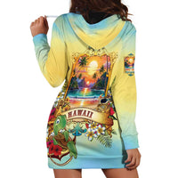 Aloha Hawaii Turtle Hoodie Dress Retro Style LT05 - Polynesian Pride