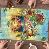 Aloha Hawaii Turtle Puzzle Retro Style LT05 - Polynesian Pride