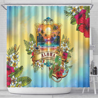 Aloha Hawaii Turtle Shower Curtain Retro Style LT05 - Polynesian Pride