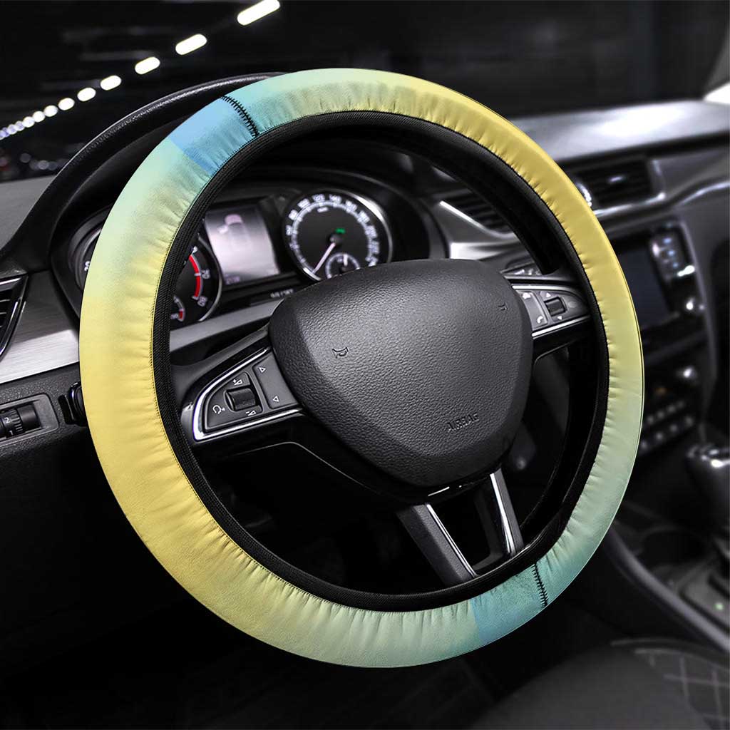 Aloha Hawaii Turtle Steering Wheel Cover Retro Style LT05 Universal Fit Beige - Polynesian Pride