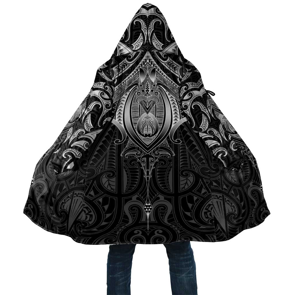 New Zealand Aotearoa Cloak Maori Manta Ray Moko Black LT05 Unisex Black - Polynesian Pride