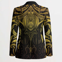 New Zealand Aotearoa Blazer Maori Manta Ray Moko Gold LT05 - Polynesian Pride