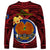 Papua New Guinea Gulf Province Long Sleeve Shirt Mix Coat Of Arms Polynesian Pattern LT05 - Polynesian Pride