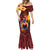 Papua New Guinea Gulf Province Mermaid Dress Mix Coat Of Arms Polynesian Pattern LT05 - Polynesian Pride