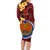 Personalized Papua New Guinea Gulf Province Family Matching Long Sleeve Bodycon Dress and Hawaiian Shirt Mix Coat Of Arms Polynesian Pattern LT05 - Polynesian Pride