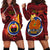 Personalized Papua New Guinea Gulf Province Hoodie Dress Mix Coat Of Arms Polynesian Pattern LT05 - Polynesian Pride