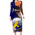 Papua New Guinea Manus Province Family Matching Long Sleeve Bodycon Dress and Hawaiian Shirt Mix Coat Of Arms Polynesian Pattern LT05 Mom's Dress Brown - Polynesian Pride