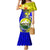 Papua New Guinea Morobe Province Family Matching Mermaid Dress and Hawaiian Shirt Mix Coat Of Arms Polynesian Pattern LT05 Mom's Dress Yellow - Polynesian Pride