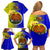 Papua New Guinea Morobe Province Family Matching Off Shoulder Short Dress and Hawaiian Shirt Mix Coat Of Arms Polynesian Pattern LT05 - Polynesian Pride