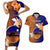 Personalized Papua New Guinea New Ireland Province Couples Matching Short Sleeve Bodycon Dress and Hawaiian Shirt Mix Coat Of Arms Polynesian Pattern LT05 Blue - Polynesian Pride