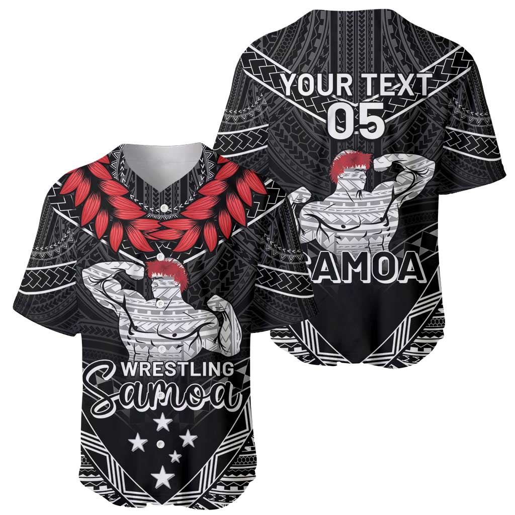 Custom Samoa Wrestling Baseball Jersey Samoan Wrestler Ulafala Style LT05 - Polynesian Pride