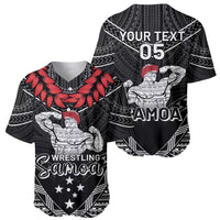 Custom Samoa Wrestling Baseball Jersey Samoan Wrestler Ulafala Style LT05 - Polynesian Pride