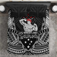 Samoa Wrestling Bedding Set Samoan Wrestler Ulafala Style LT05 Black - Polynesian Pride