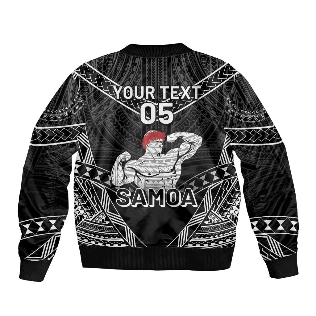 Custom Samoa Wrestling Bomber Jacket Samoan Wrestler Ulafala Style LT05 - Polynesian Pride