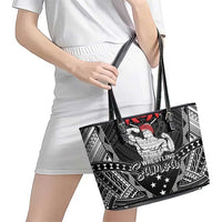 Samoa Wrestling Leather Tote Bag Samoan Wrestler Ulafala Style LT05 - Polynesian Pride