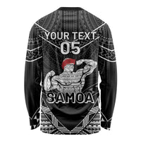 Custom Samoa Wrestling Long Sleeve Shirt Samoan Wrestler Ulafala Style LT05 - Polynesian Pride