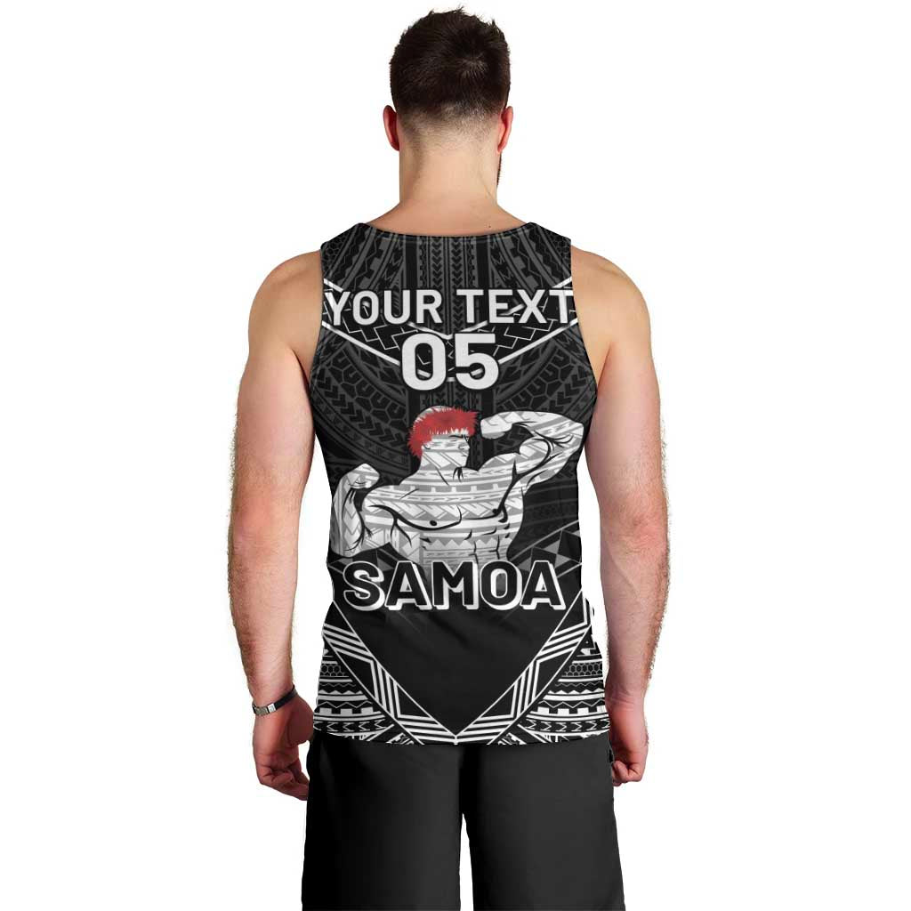Custom Samoa Wrestling Men Tank Top Samoan Wrestler Ulafala Style LT05 - Polynesian Pride