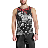 Custom Samoa Wrestling Men Tank Top Samoan Wrestler Ulafala Style LT05 - Polynesian Pride