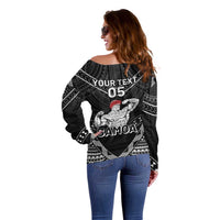 Custom Samoa Wrestling Off Shoulder Sweater Samoan Wrestler Ulafala Style LT05 - Polynesian Pride