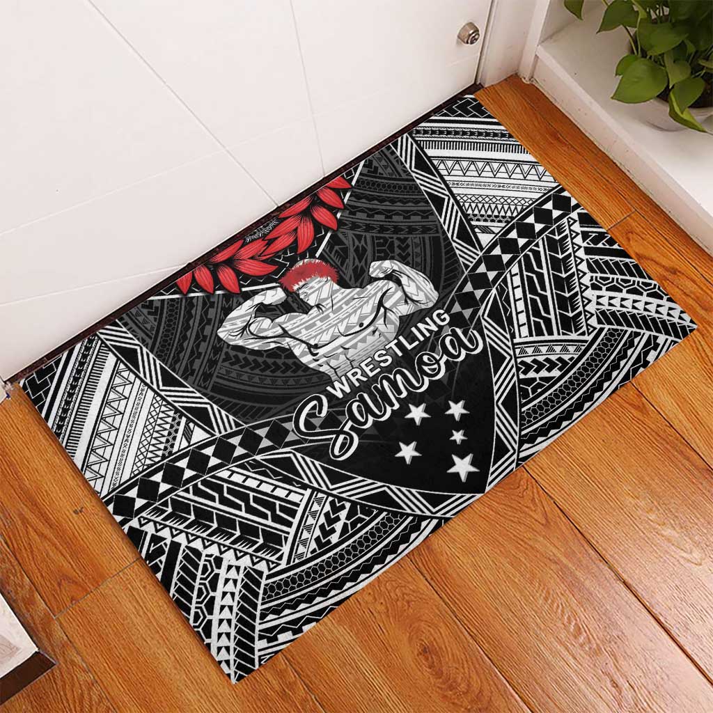 Samoa Wrestling Rubber Doormat Samoan Wrestler Ulafala Style LT05 - Polynesian Pride