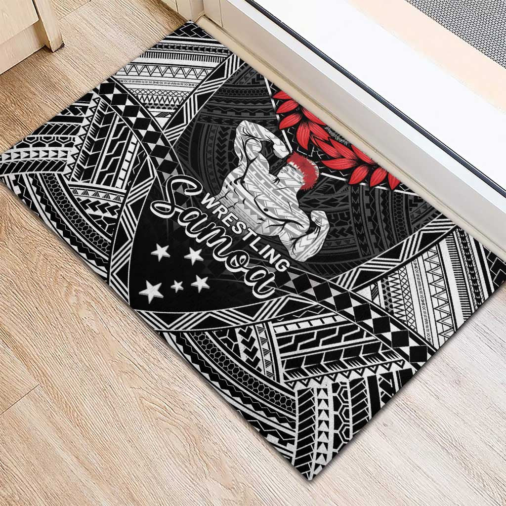 Samoa Wrestling Rubber Doormat Samoan Wrestler Ulafala Style LT05 - Polynesian Pride