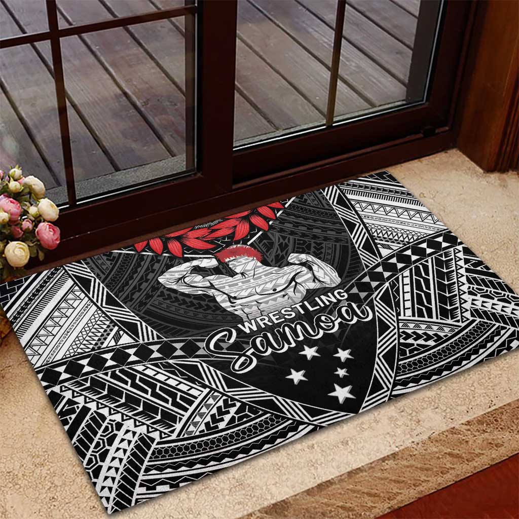 Samoa Wrestling Rubber Doormat Samoan Wrestler Ulafala Style LT05 - Polynesian Pride
