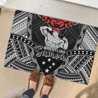 Samoa Wrestling Rubber Doormat Samoan Wrestler Ulafala Style LT05 - Polynesian Pride