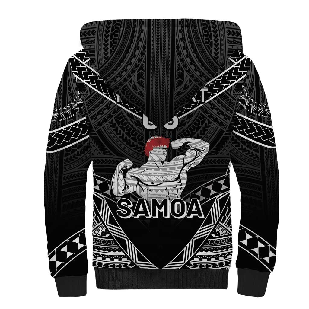 Custom Samoa Wrestling Sherpa Hoodie Samoan Wrestler Ulafala Style LT05 - Polynesian Pride