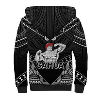 Custom Samoa Wrestling Sherpa Hoodie Samoan Wrestler Ulafala Style LT05 - Polynesian Pride
