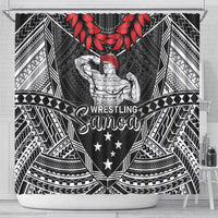 Samoa Wrestling Shower Curtain Samoan Wrestler Ulafala Style LT05 - Polynesian Pride