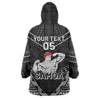 Custom Samoa Wrestling Wearable Blanket Hoodie Samoan Wrestler Ulafala Style LT05 - Polynesian Pride