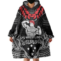 Custom Samoa Wrestling Wearable Blanket Hoodie Samoan Wrestler Ulafala Style LT05 - Polynesian Pride