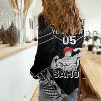 Custom Samoa Wrestling Women Casual Shirt Samoan Wrestler Ulafala Style LT05 - Polynesian Pride