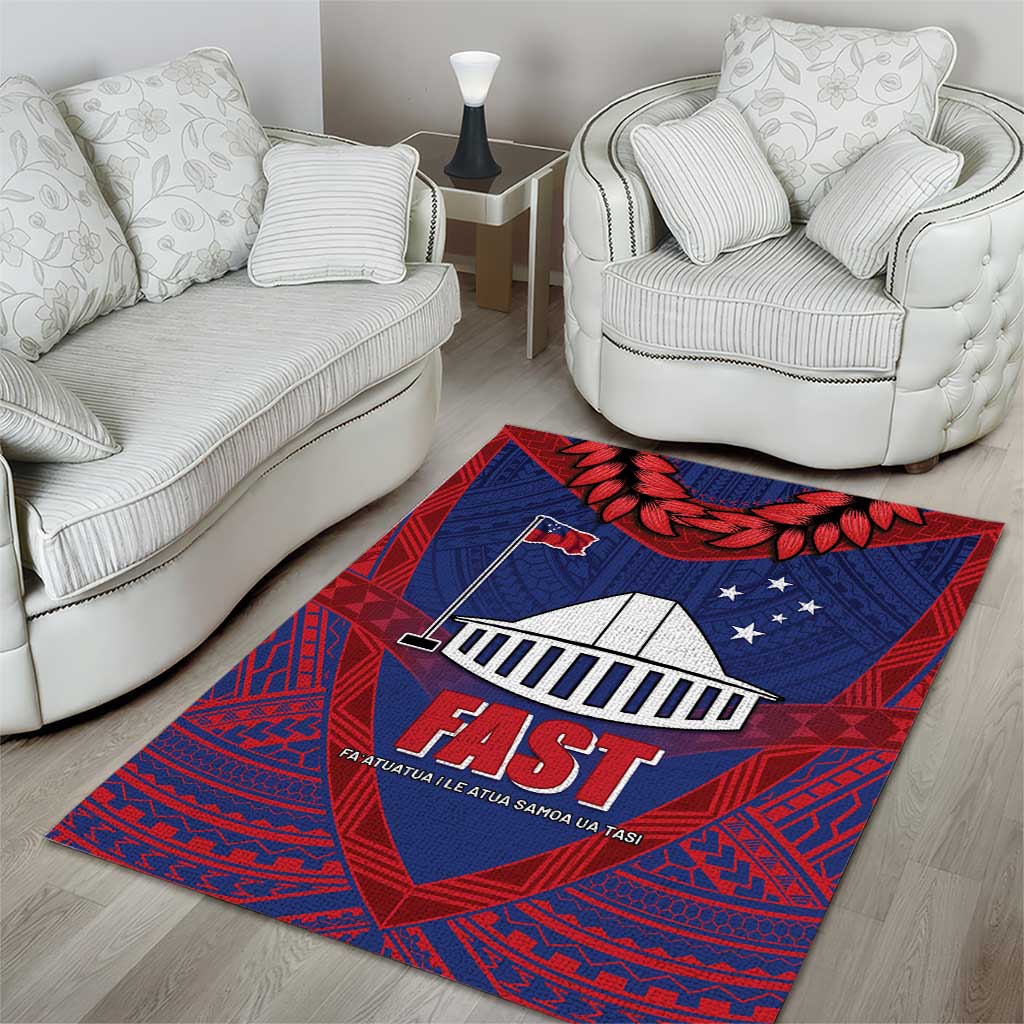 FAST Party Samoa Area Rug Samoan Coat Of Arms Ulafala Style LT05 - Polynesian Pride
