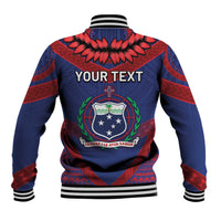 Personalised FAST Party Samoa Baseball Jacket Samoan Coat Of Arms Ulafala Style LT05 - Polynesian Pride