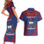 Personalised FAST Party Samoa Couples Matching Short Sleeve Bodycon Dress and Hawaiian Shirt Samoan Coat Of Arms Ulafala Style