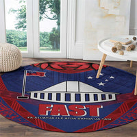 FAST Party Samoa Round Carpet Samoan Coat Of Arms Ulafala Style LT05 - Polynesian Pride